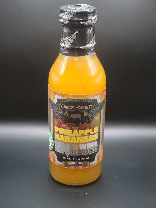 CROIX VALLEY PINEAPPLE HABANERO BBQ AND WING SAUCE